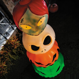 49" Light-Up The Nightmare Before Christmas Character Pumpkin Stack Halloween Decoration