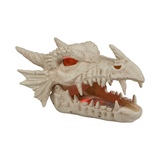 Light-Up Dragon Skull Candy Bowl Halloween Decoration 8"
