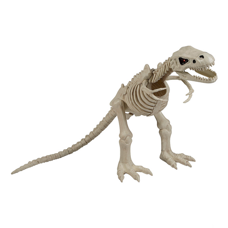 Animated Light-Up Tyrannosaurus Rex Skeleton Halloween Decoration, 15 1/2"