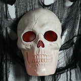 Animated Giant Plastic Skull Halloween Decoration, 19 3/4"