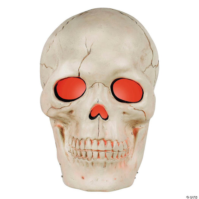 Animated Giant Plastic Skull Halloween Decoration, 19 3/4"
