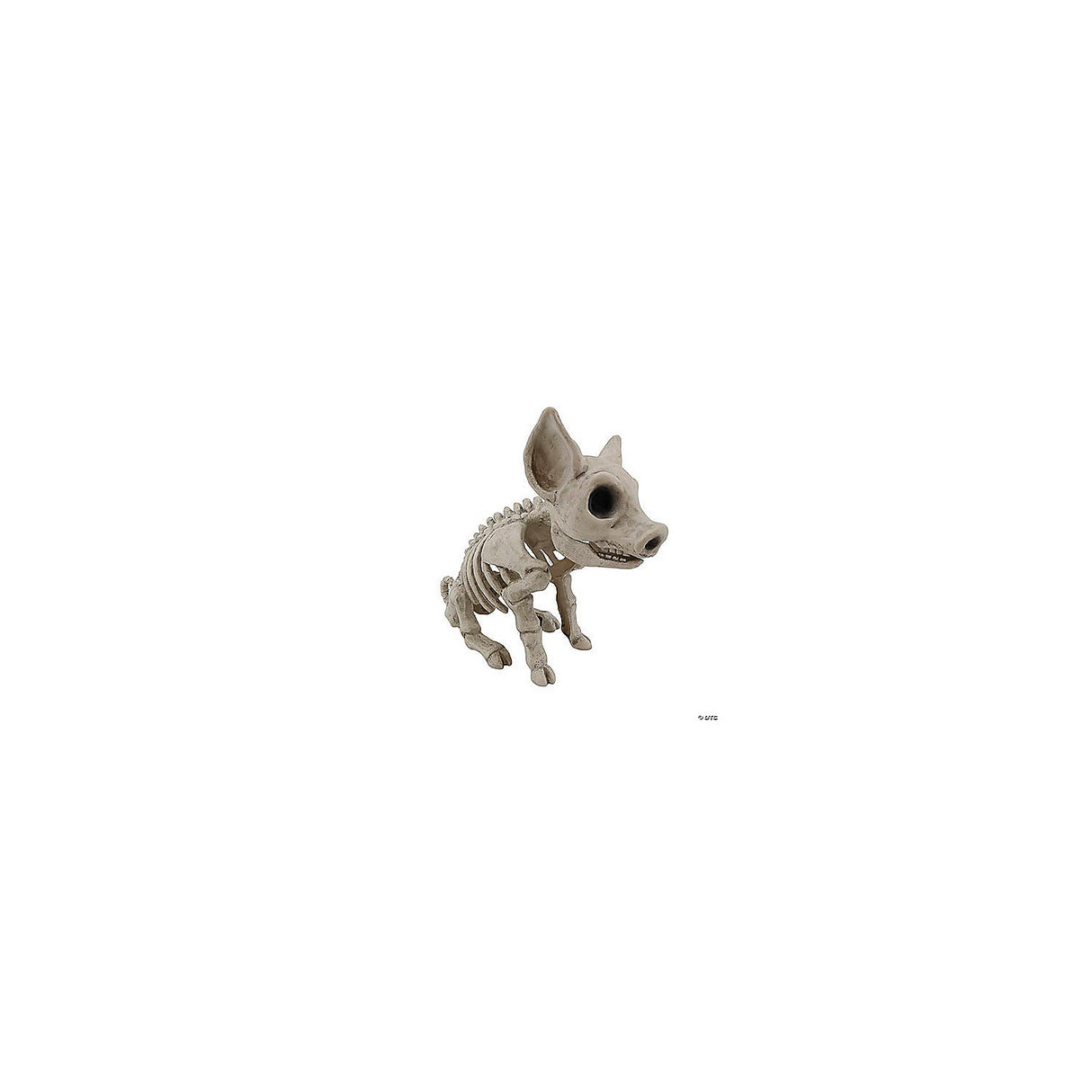 Charming 9 3/4 Inch Sitting Pig Skeleton for Halloween Decor and Festive Celebrations