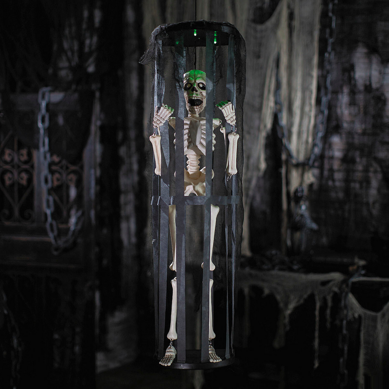 Animated Light-Up Skeleton Decoration for Halloween Haunted House Party Displays