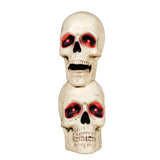 Creepy Plastic Human Skull Stack Halloween Decoration for Spooky Decor and Haunted House Themes