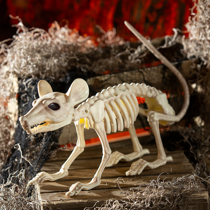 Realistic Plastic Rat Skeleton Decoration for Halloween Parties Themed Events and Spooky Home Decor