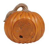Light-Up Creepy Plastic Pumpkin Halloween Decoration for Scary Parties and Haunted House Decor