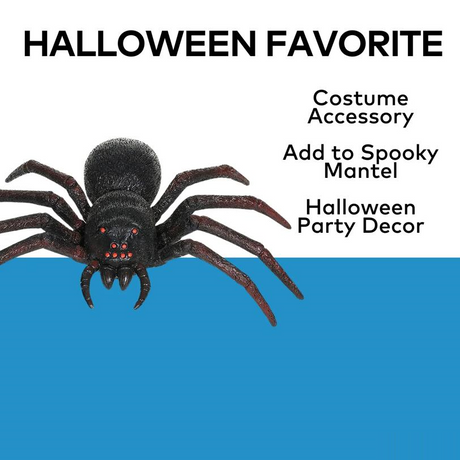 Black Plastic Spider Halloween Tabletop Decoration, 20"
