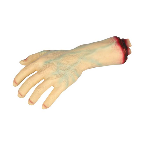 Severed Plastic Hand Halloween Tabletop Decoration 10 1/2"