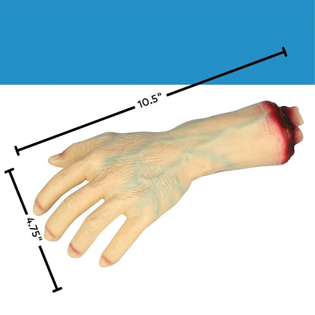 Severed Plastic Hand Halloween Tabletop Decoration 10 1/2"