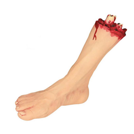 Severed Plastic Foot Halloween Tabletop Decoration 11"