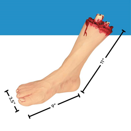 Severed Plastic Foot Halloween Tabletop Decoration 11"