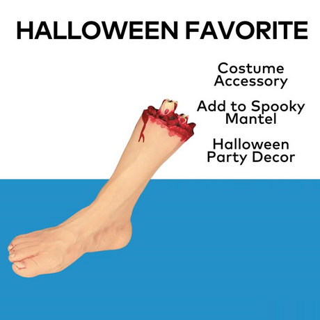 Severed Plastic Foot Halloween Tabletop Decoration 11"