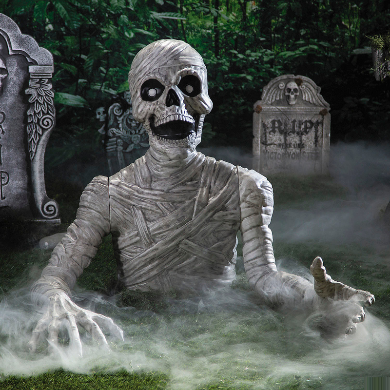 43" x 35" Out of Ground Reaching Mummy Halloween Decoration