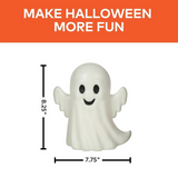 Light-Up Smiling Ghost with Arms Tabletop Halloween Decoration