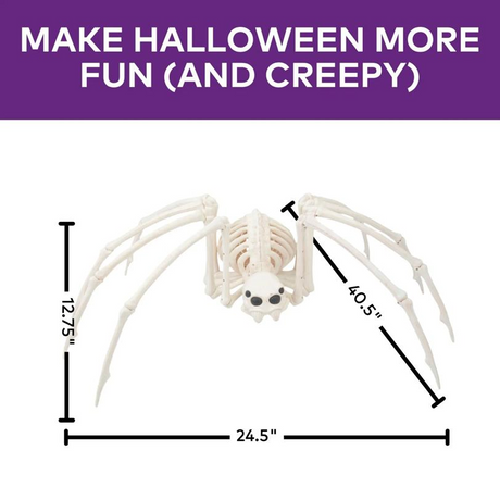 40" Creepy Spider Skeleton Halloween Decoration