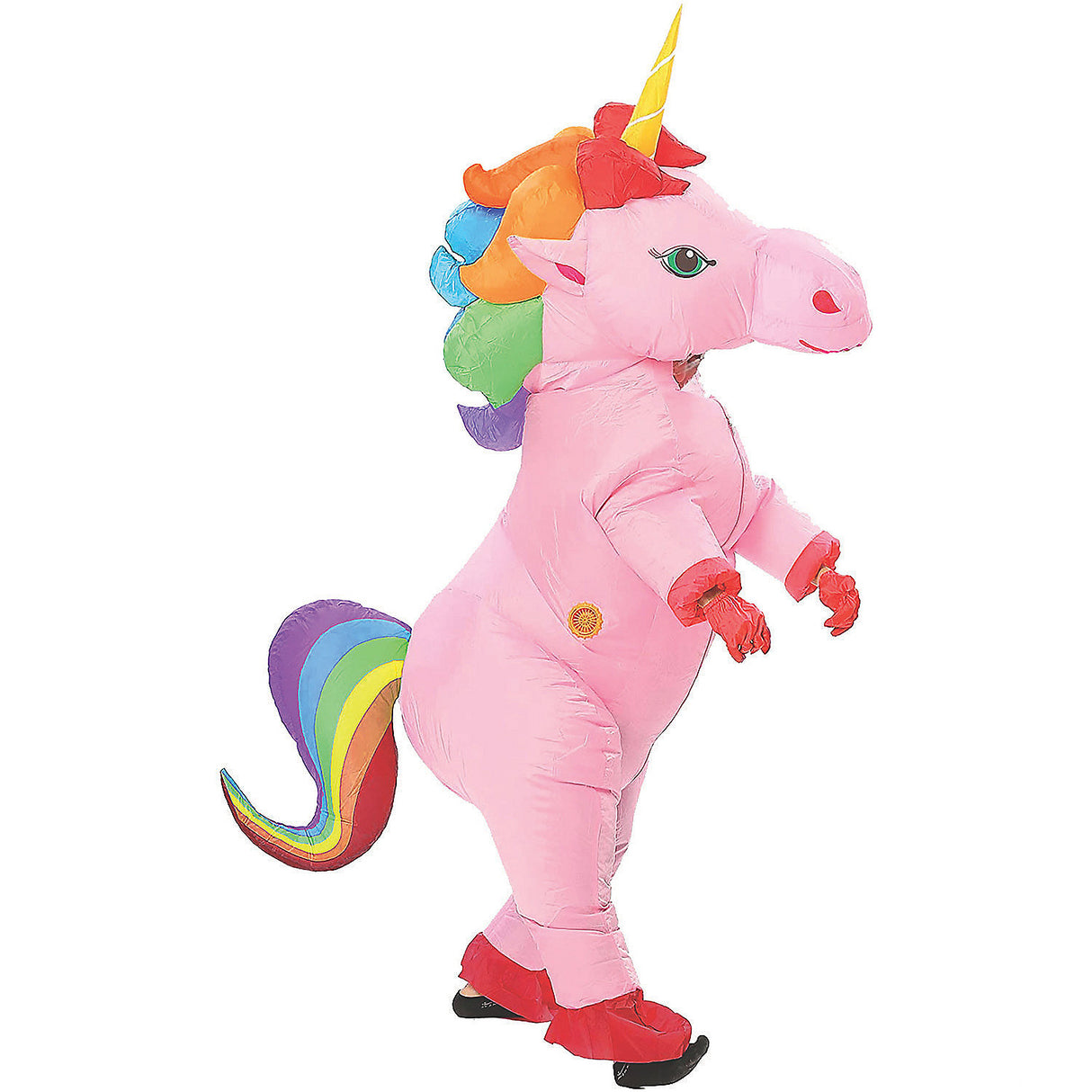 Giant Pink Inflatable Unicorn Adult Costume for Halloween Theme Parties and Fun Events