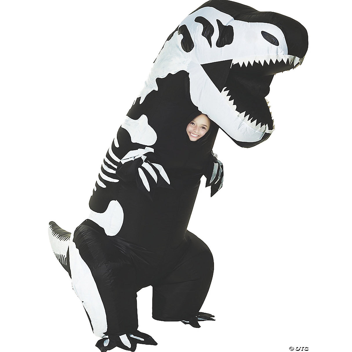 Inflatable Skeleton T-Rex Costume for Kids Halloween Parties and School Events Fun