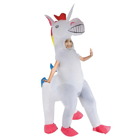 UNICORN INFLATABLE 4 LEGGED COSTUME CHILD