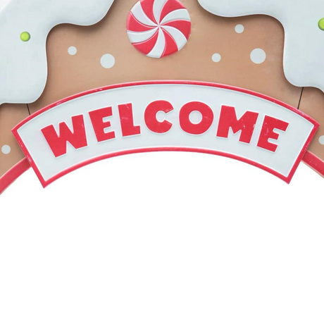8 Ft. Gingersnap Iron Archway Christmas Decoration