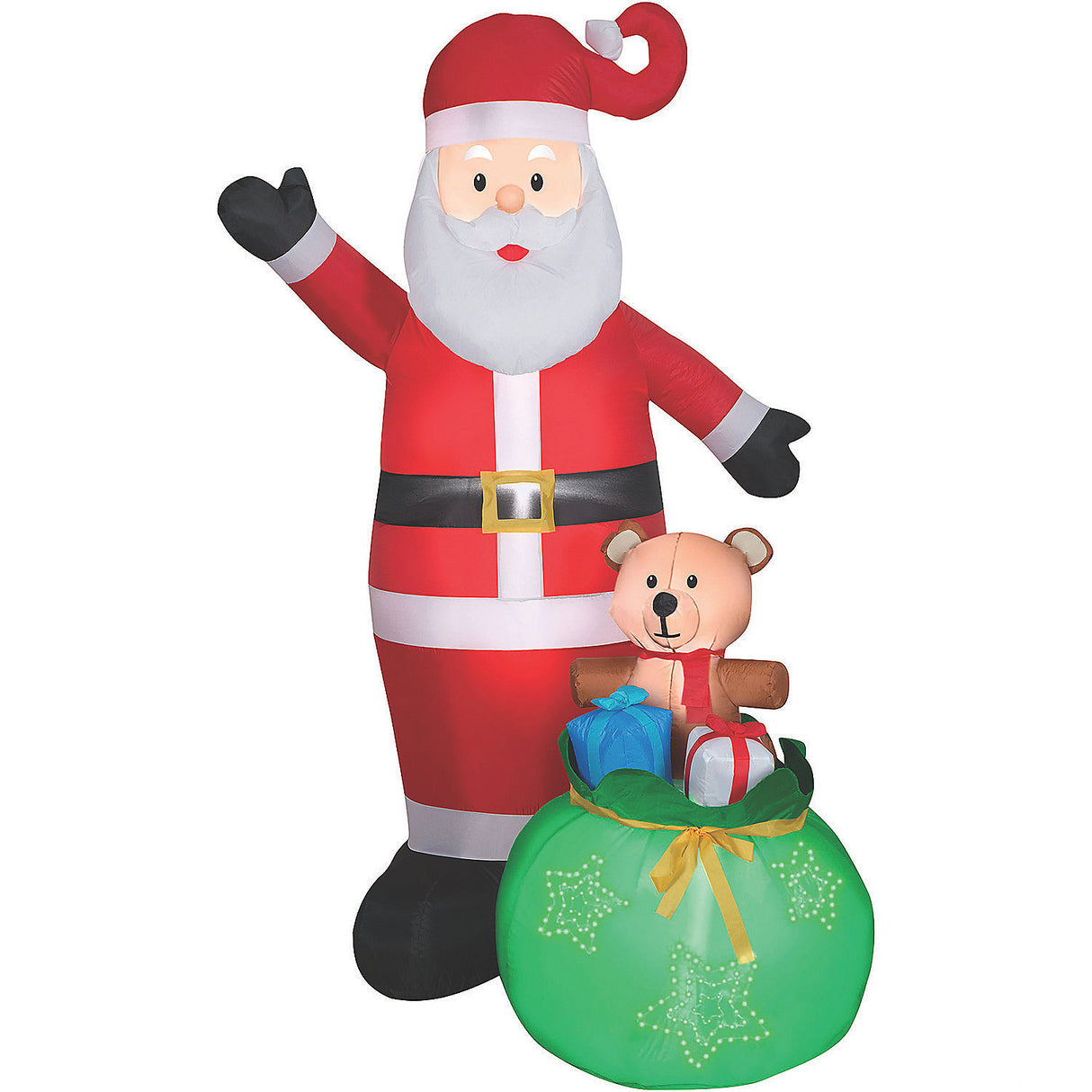 Festive 84 Inch Santa Airblown Inflatable Lightshow for Outdoor Christmas Yard Decoration