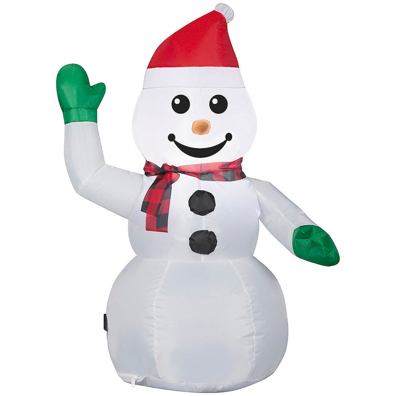 3 Ft Inflatable Snowman Car Buddy Decoration for Holiday Fun Christmas Events and Winter Celebrations