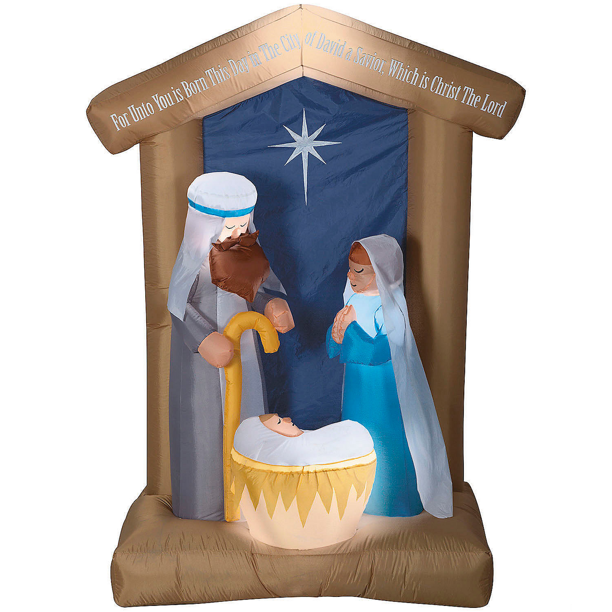 78" Airblown Inflatable Light-Up LED Nativity Scene with Archway Outdoor Yard Decoration
