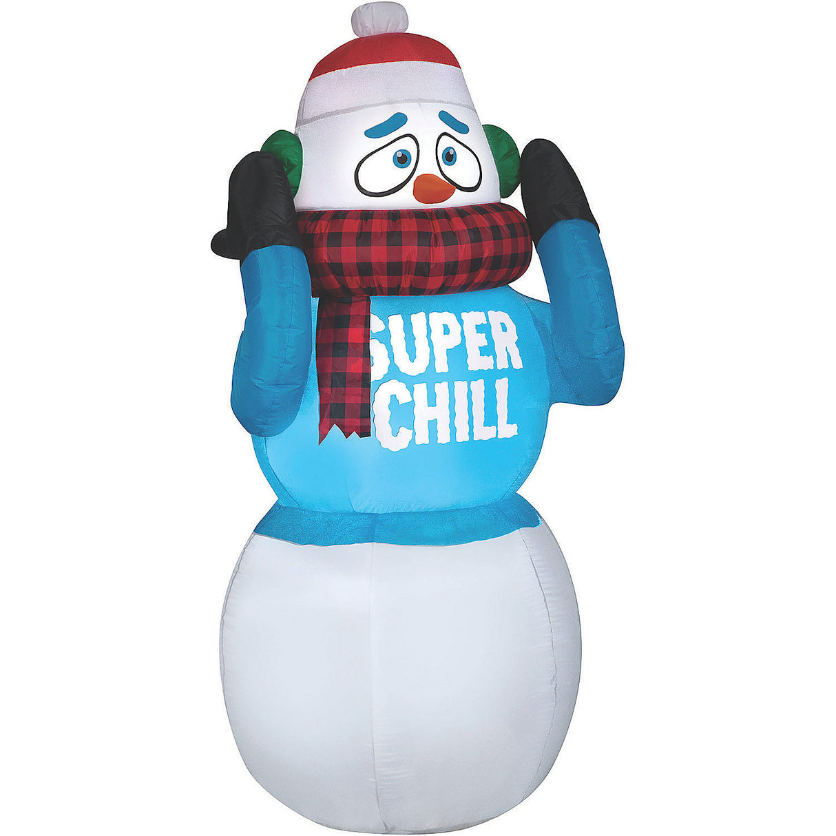 Airblown Shivering Snowman Inflatable for Outdoor Holiday Decorations and Festive Yard Displays