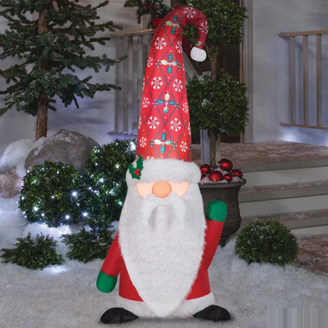 Airblown Mixed Media Christmas Tomten Inflatable