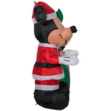 4 Ft. Airblown Blowup Inflatable Santa Mickey & Minnie with Built-In Lights Christmas Outdoor Yard Decoration