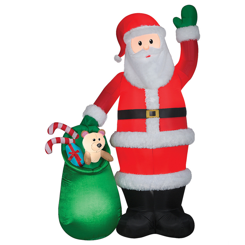 Airblown Luxe Santa Inflatable Decor for Christmas Outdoor Yard Celebrations and Holiday Decorations