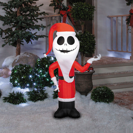 4 Ft. Airblown Inflatable The Nightmare Before Christmas Santa Jack Skellington Outdoor Yard Decoration