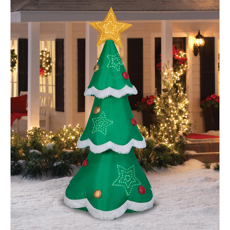 Blow Up Inflatable Mixed Media Christmas Tree Outdoor Yard Decoration