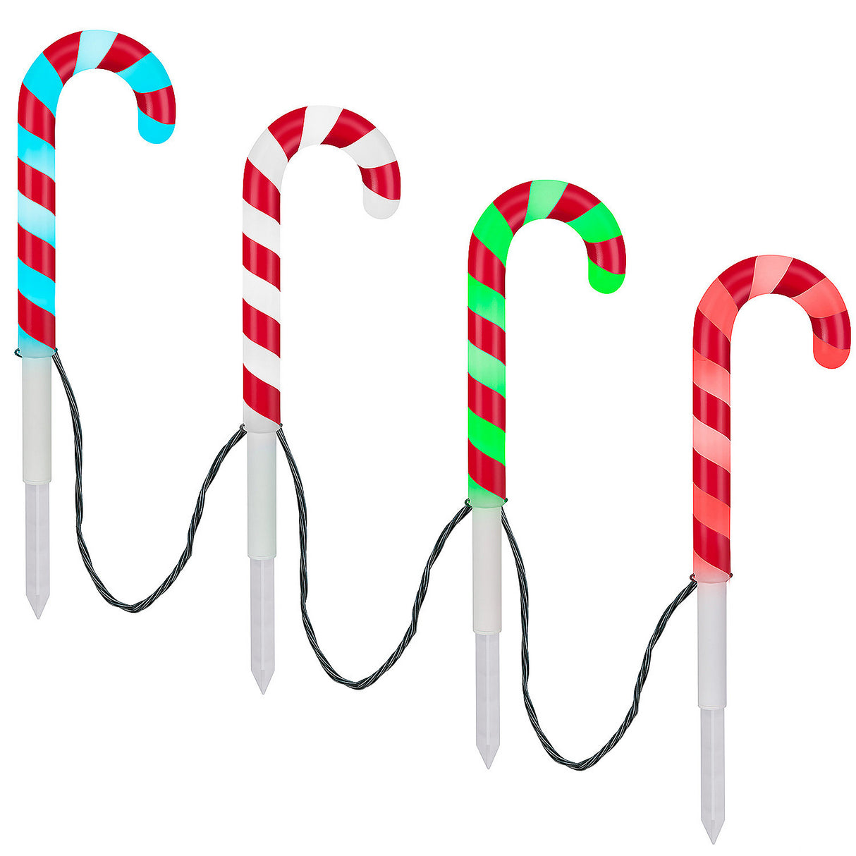 Colorful Colormotion Pathway Candy Cane for Holiday Decorations and Festive Outdoor Display