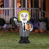 42" Airblown Inflatable Beetlejuice Beetlejuice with Pumpkin Halloween Outdoor Yard Decoration