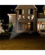 Lightshow Whirl-A-Motion Ghosts White Projection Light Halloween Outdoor Yard Decoration 11"