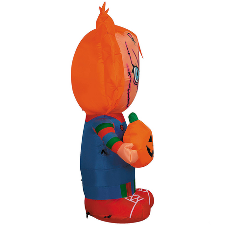 42" Airblown Inflatable Child's Play Stylized Chucky with Jack-O'-Lantern Halloween Outdoor Yard Decoration