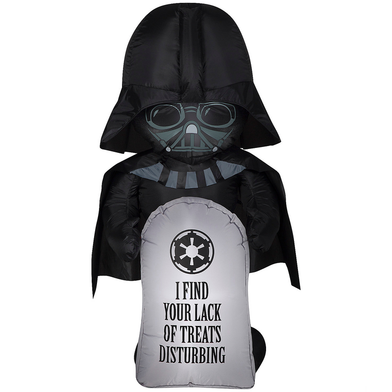 Airblown Inflatable Comic Darth Vader w/Tombstone Halloween Yard Decoration 42"