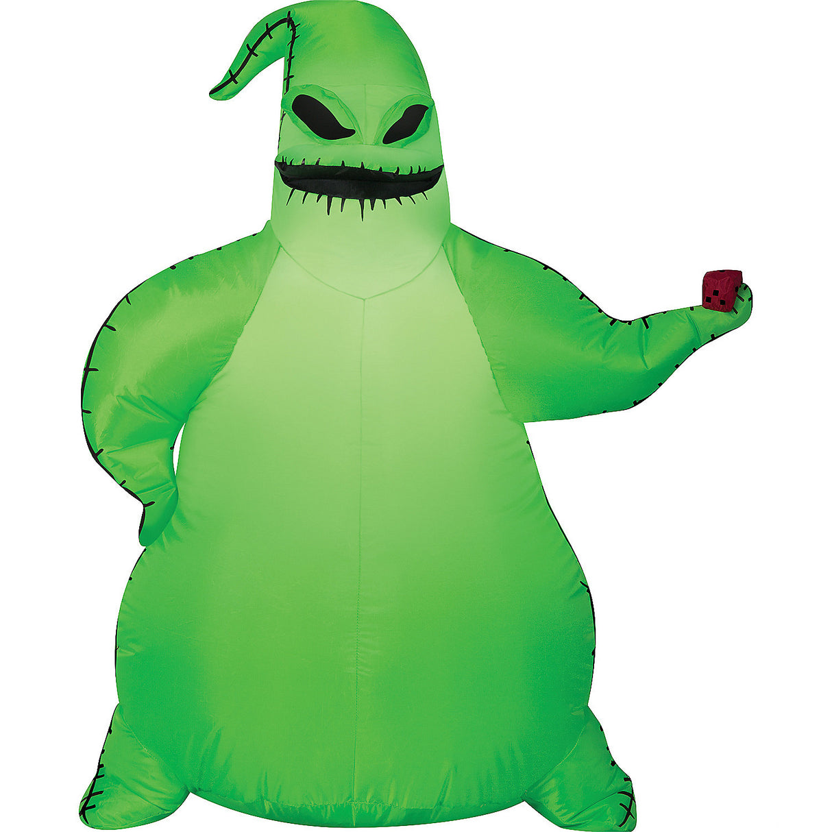 Inflatable 42 Inch Green Oogie Boogie Decoration for Halloween Parties and Spooky Themed Events