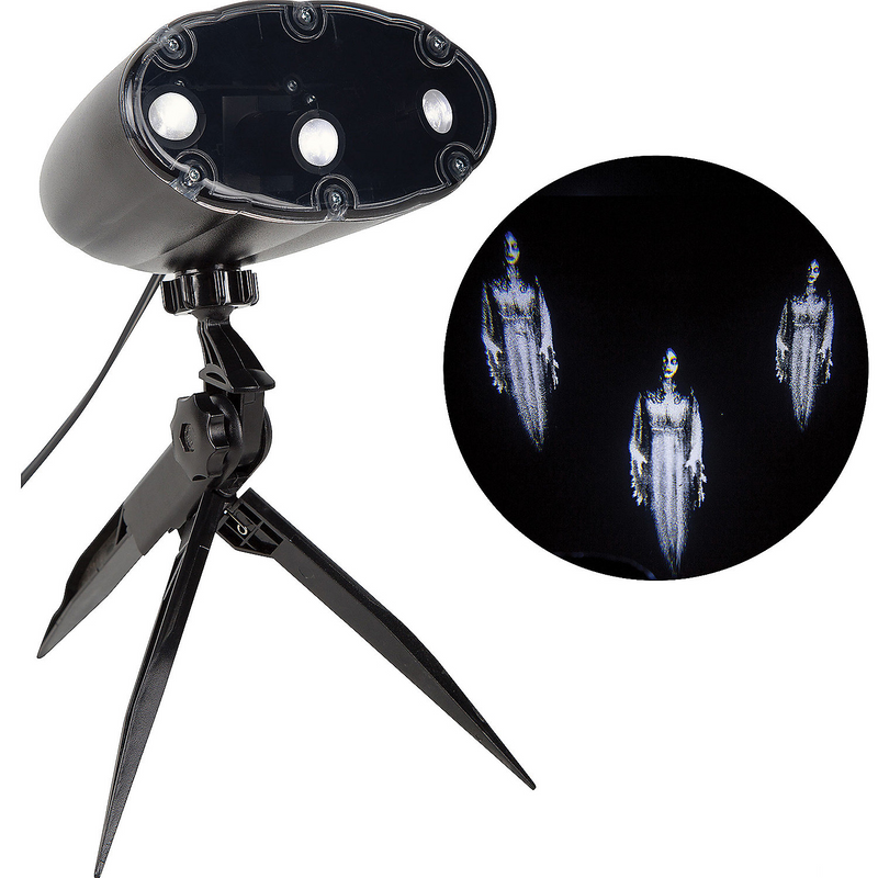 Spooky Female Projection Spotlight for Halloween Decor and Atmospheric Light Effects