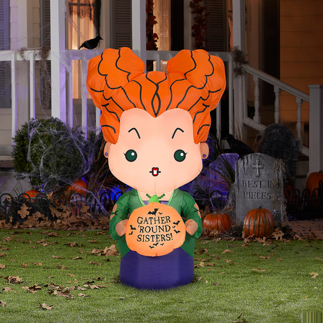 42"Airblown Blowup Inflatable Hocus Pocus Winifred Halloween Outdoor Yard Decoration
