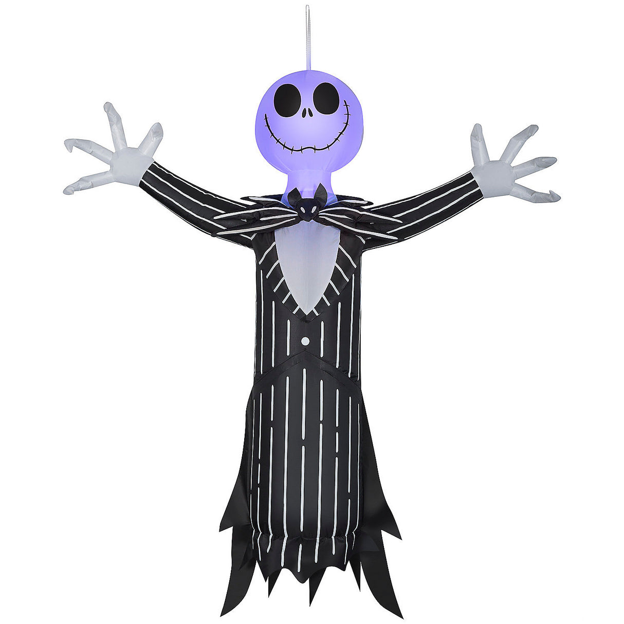 Decorative 48 Inch Airblown Inflatable Light-Up Nightmare Before Christmas Jack for Spooky Outdoor Displays