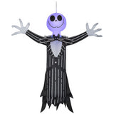 Decorative 48 Inch Airblown Inflatable Light-Up Nightmare Before Christmas Jack for Spooky Outdoor Displays