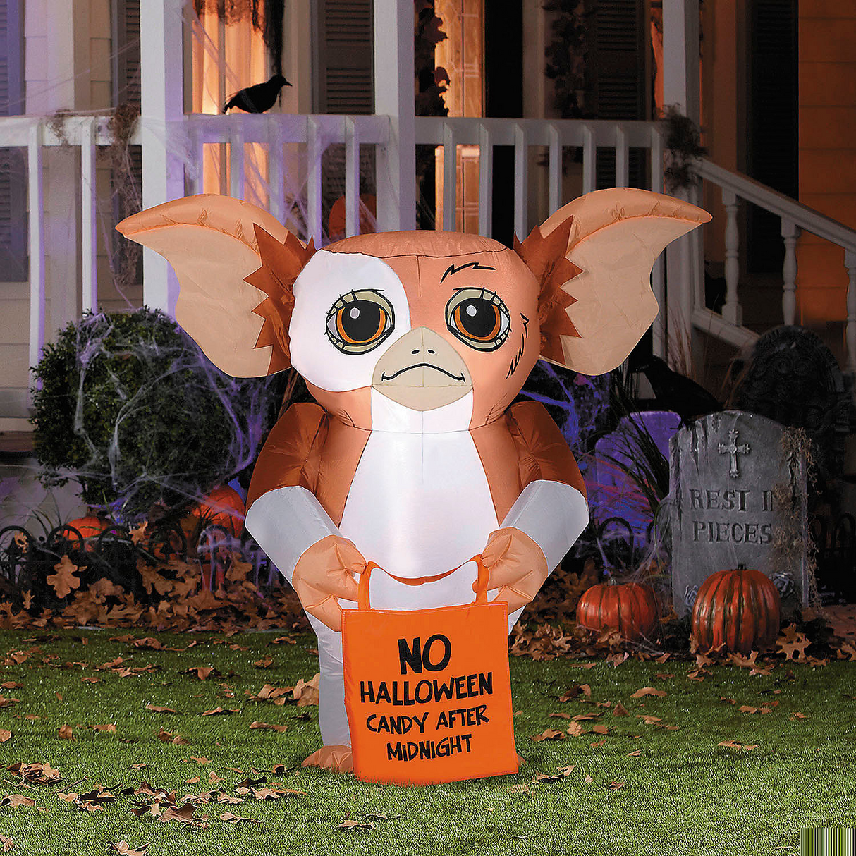42" Airblown Inflatable Gremlins Gizmo with Trick-or-Treat Bag Halloween Outdoor Yard Decoration
