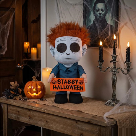 18" Halloween Michael Myers with Sign Tabletop Decoration