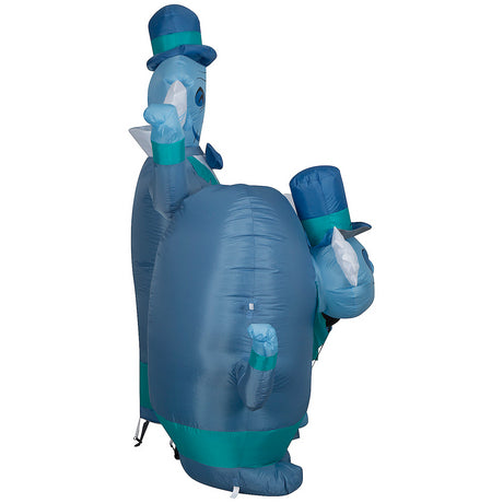 6 Ft Airblown Inflatable Haunted Mansion Hitchhiking Ghosts for Halloween Outdoor Yard Decoration and Festive Celebrations