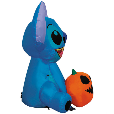 36" Airblown Inflatable Lilo & Stitch Stitch with Jack-O'-Lantern Halloween Outdoor Yard Decoration