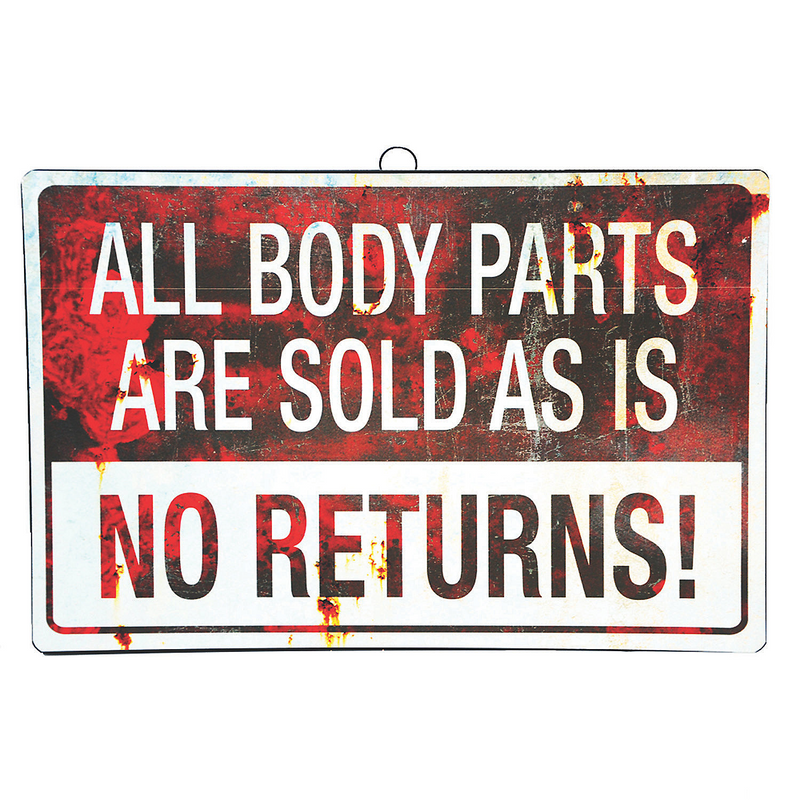 SIGN ALL BODY PARTS ARE SOLD
