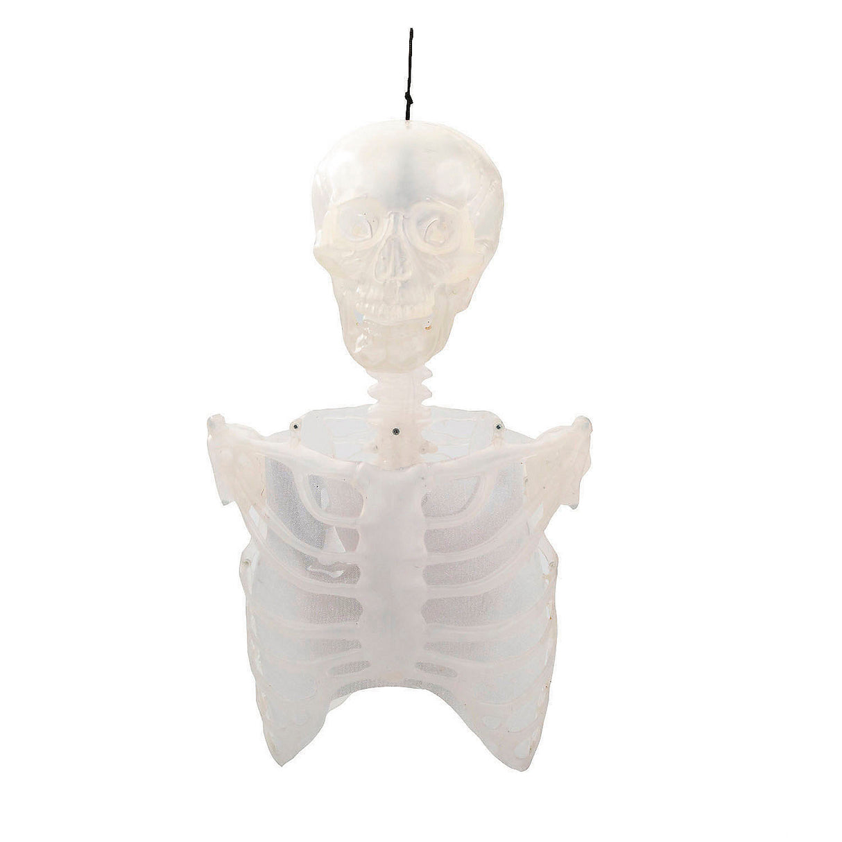 12 1/4 Inch Light-Up Hanging Skeleton Torso for Halloween Decor and Parties