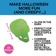 Glow-in-the-Dark Skulls Halloween Decoration - Set of 3