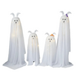 Light-Up Standing Ghostly Dogs Halloween Decoration - Set of 4